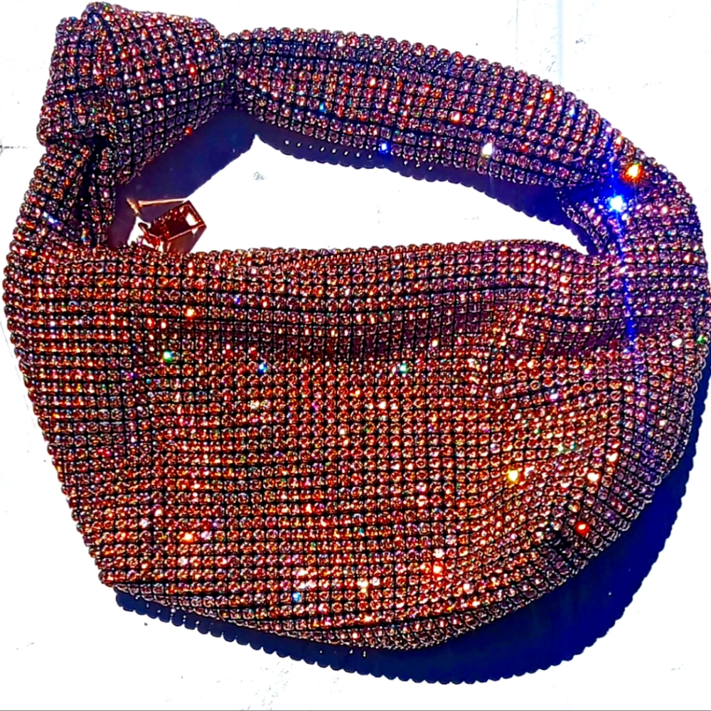 Madison West Glittering Bronze Handbag